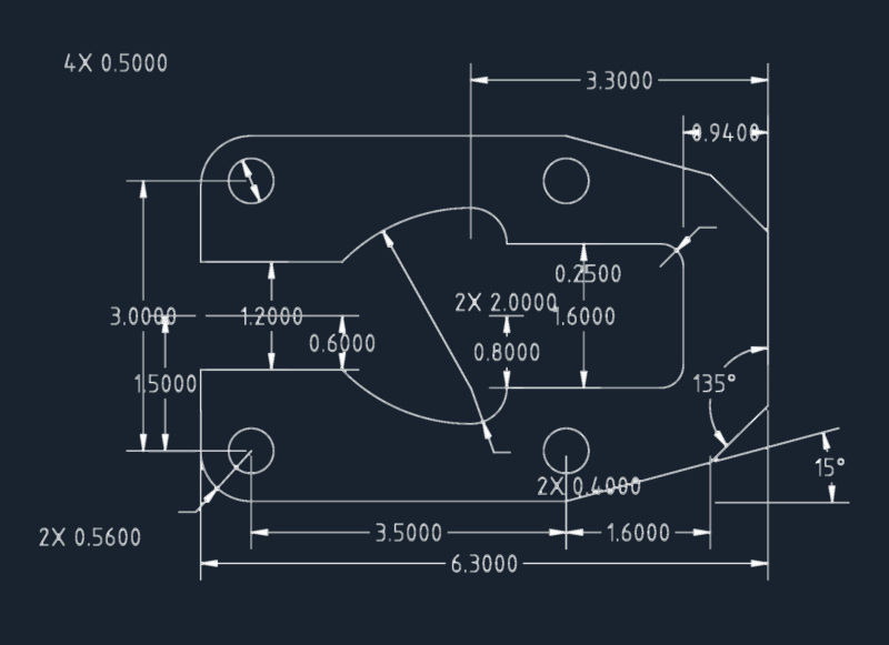 Mechanical Plate Bracket DWG Detail