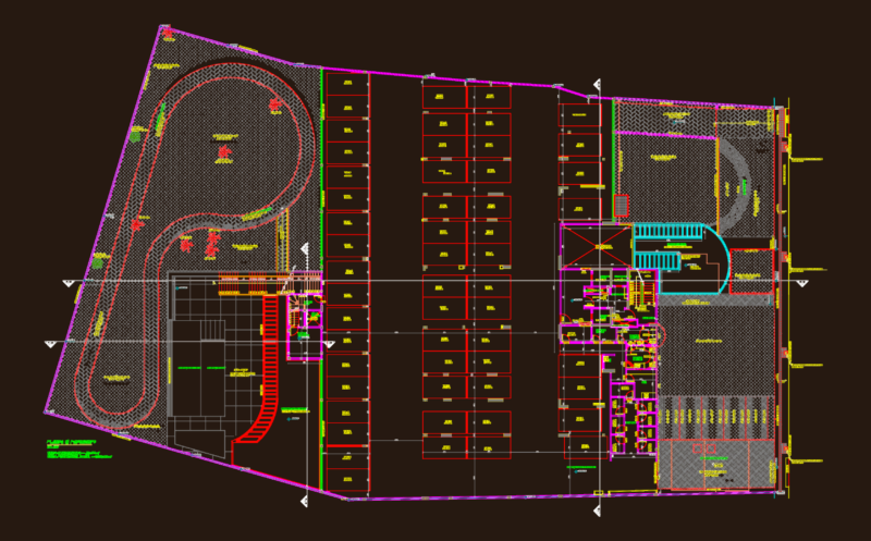 Fontana residential parking and leisure floor plans