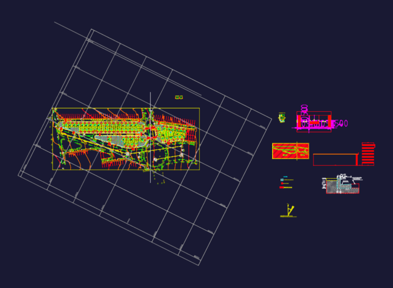 Residential Housing Complex Master Plan and Site Layout DWG