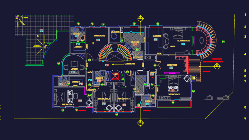 RESIDENTIAL VILLA FIRST FLOOR DWG