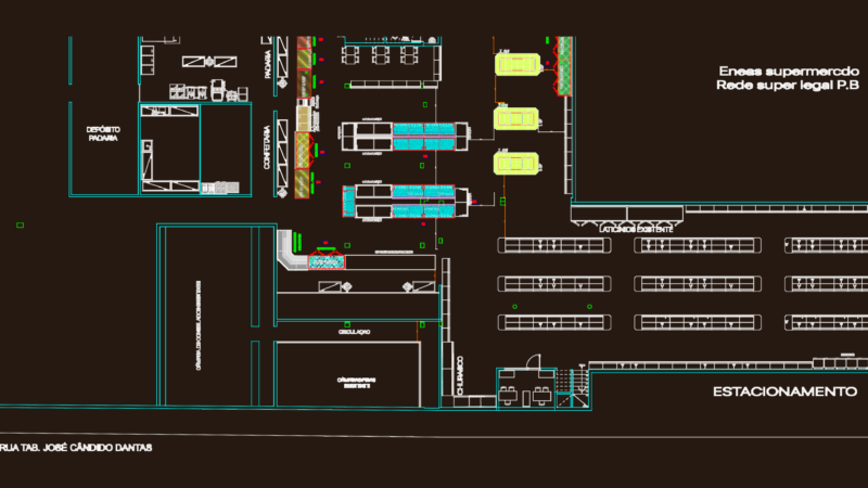 Eneas Supermercado Floor Plan and Equipment Layout