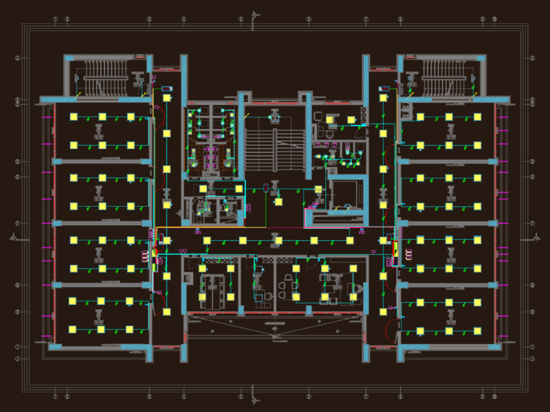 School Lighting Project Electrical Floor Plans and Installation Details