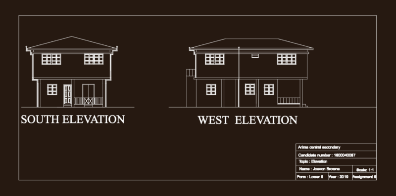 South and West Elevations DWG