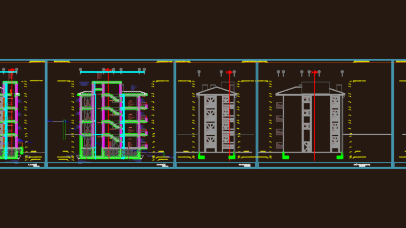 3-Story Residential Apartment Plans