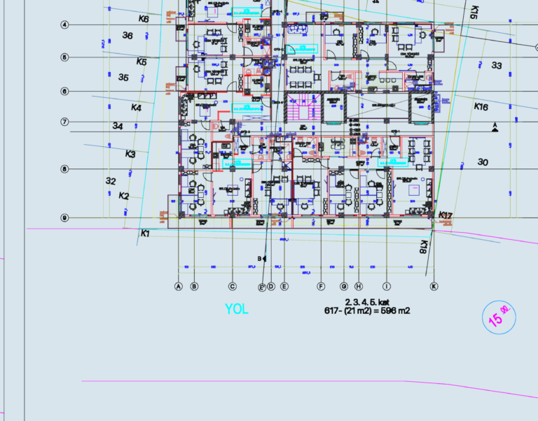 Architectural drawing showing floor plans and elevations for a multi-story commercial business center project.