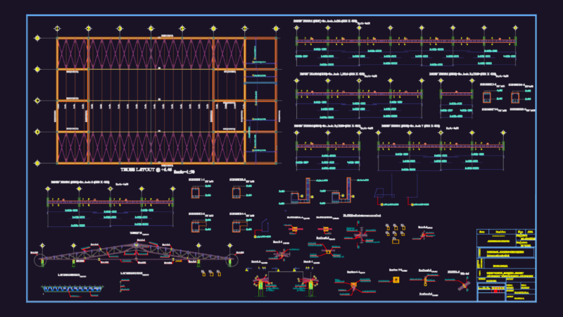 Structural Beam and Truss Detail DWG Set