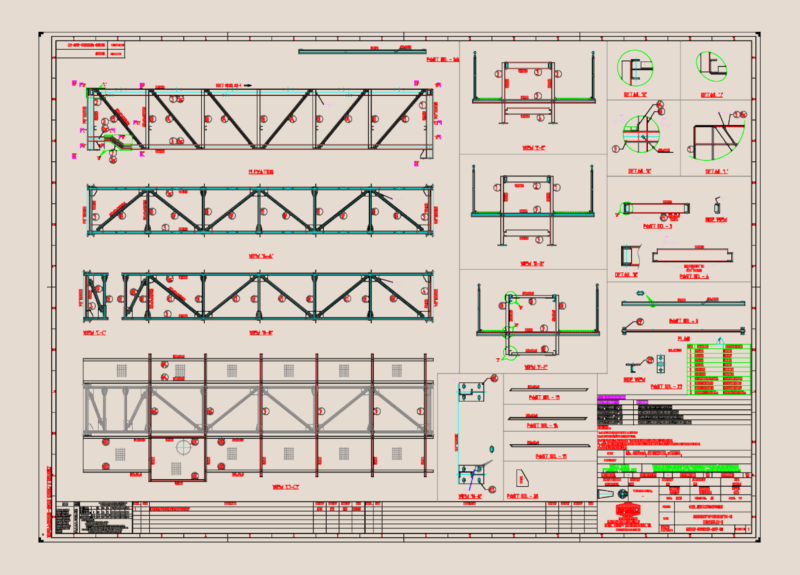 Structural Gallery Assembly Drawing for Coal Handling System BC-01