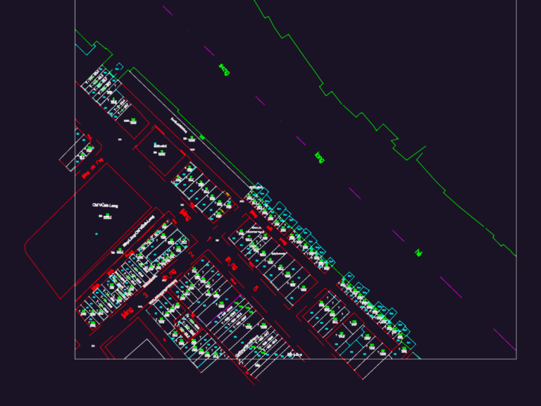 Cadastral map of Ward 1 Vĩnh Long City Vietnam showing land parcels and street names.