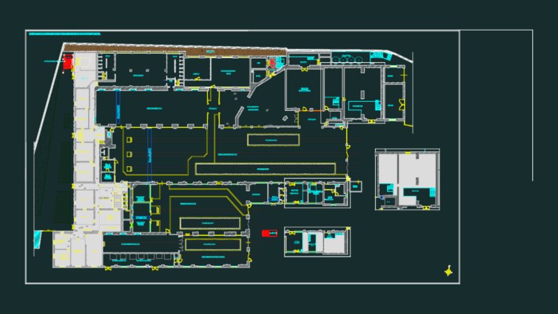 Workshop Floor Plan with 10,000kg Overhead Crane