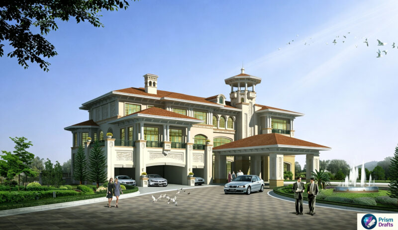 Luxury 2‑Story Villa Complete CAD Drawings | Large Basement With Wine Cellar,Gym & Home Theater High‑End House Blueprints