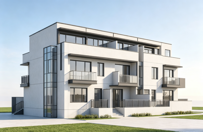 Complete CAD Construction Drawings for Modern 3‑Story Duplex Villa, Townhouse Building Plans for Custom Home