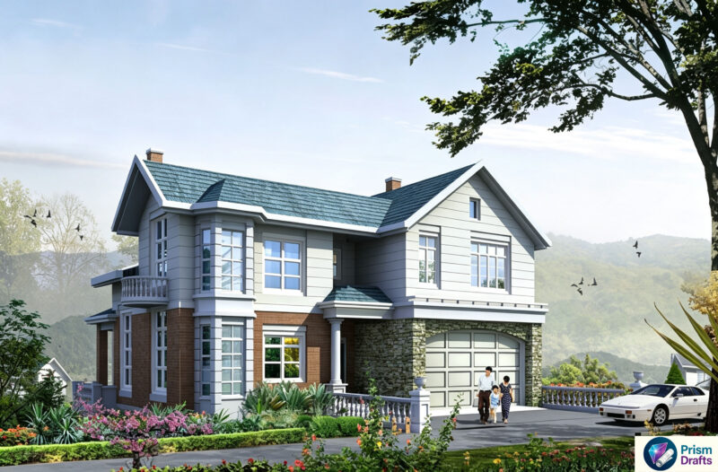 372.26 ㎡ Single‑Family Villa CAD Drawings With Basement & Double Garage, Rational Zoning Home Building Plans