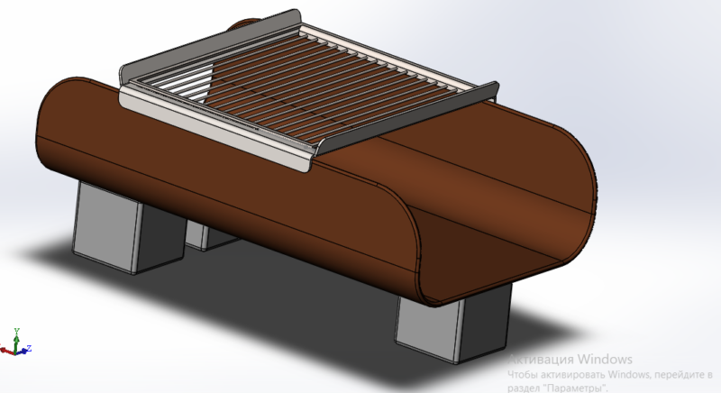 Bumped Corten Firebox 3D CAD Model