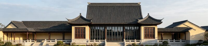 Antique‑Style Ecological Park Fishing Service Area CAD Blueprints, Floor‑Roof‑Elevation, Editable DWG For Garden Public Building