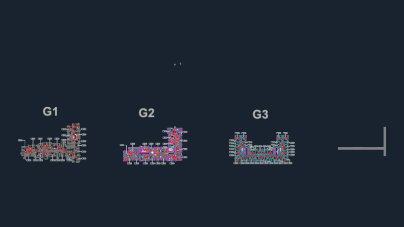 Multi-Unit Residential Apartment Building Floor Plans with Areas