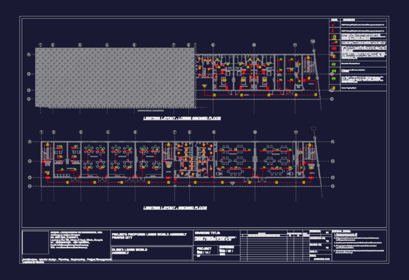Sunday School Electrical Layout DWG – Lighting & Power Plans