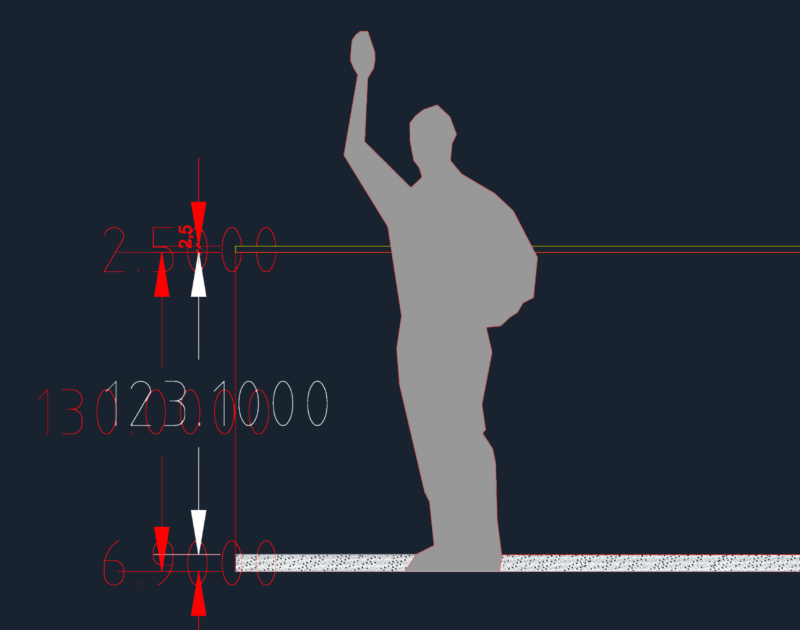 Typical wall elevation for mural creation at Arena MRV