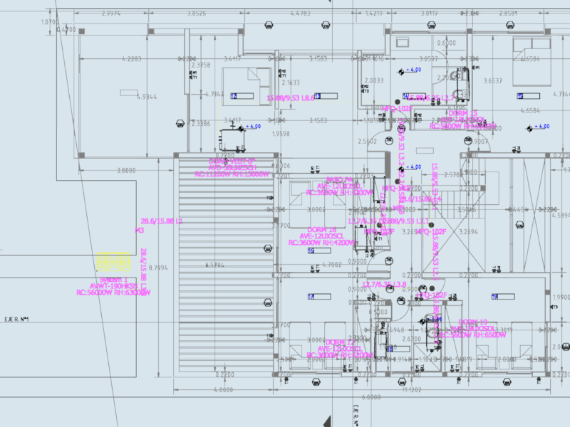 VRF HVAC Piping Layout including AVWT-190HKSS Outdoor Unit