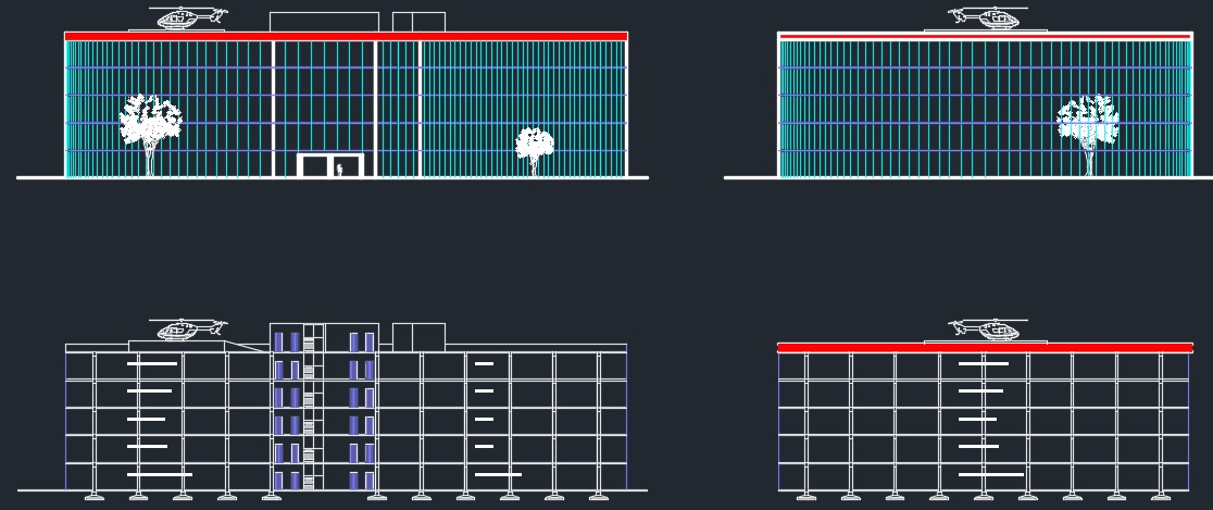 hospital building plans dwg