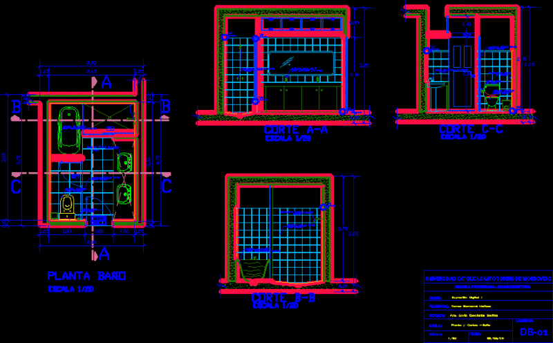 Bathroom – Details DWG Detail for AutoCAD