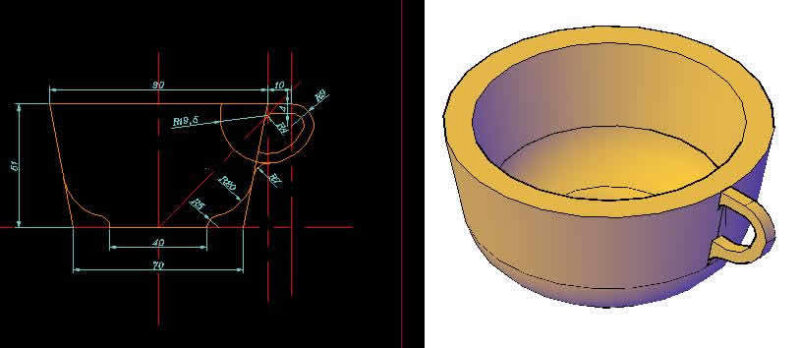 Cup DWG Block for AutoCAD