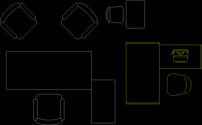 Office Furnitures DWG Block for AutoCAD