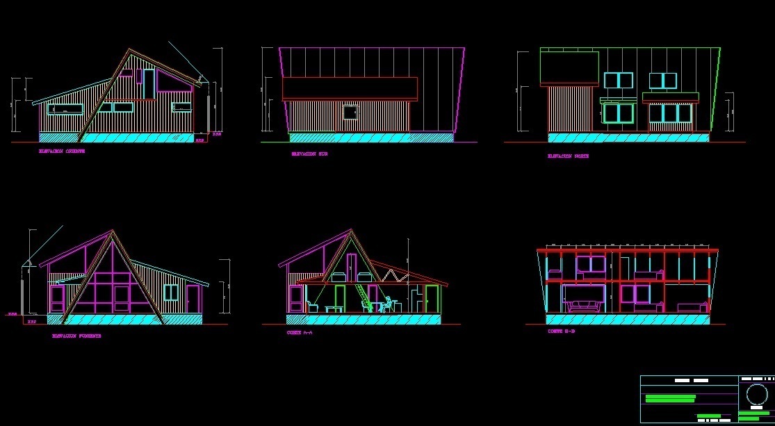 Modern Wooden House 2D DWG Full Project For AutoCAD • DesignsCAD