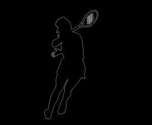 Sportswoman Playing Squash Female Human Figure Front View Elevation 2D ...