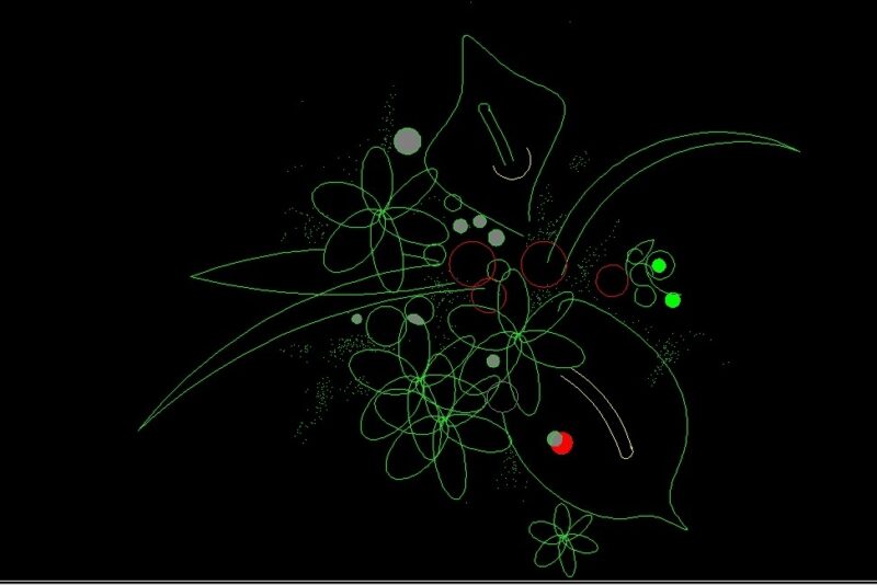Lilies Flower Bunch Bouquet Plants Top View Plan 2D DWG Block For AutoCAD