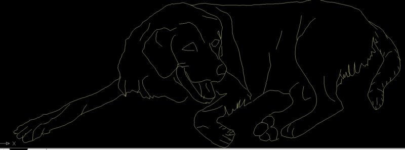 Dog Pet Animal Side View Elevation 2D DWG Block For AutoCAD