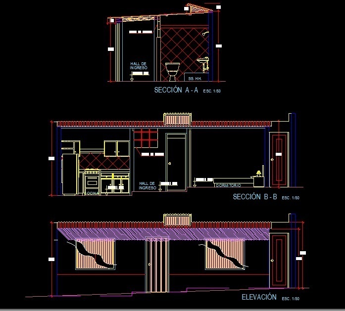 Single Storey Small House With Garden D Dwg Full Project For Autocad Designs Cad