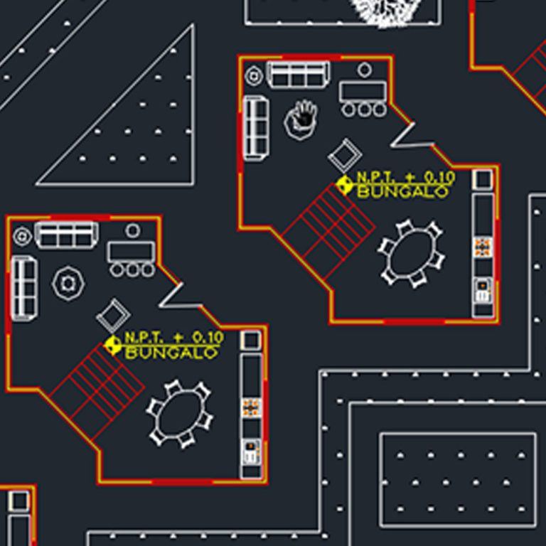 Luxury Hotel Design 2D DWG Plan for AutoCAD • Designs CAD