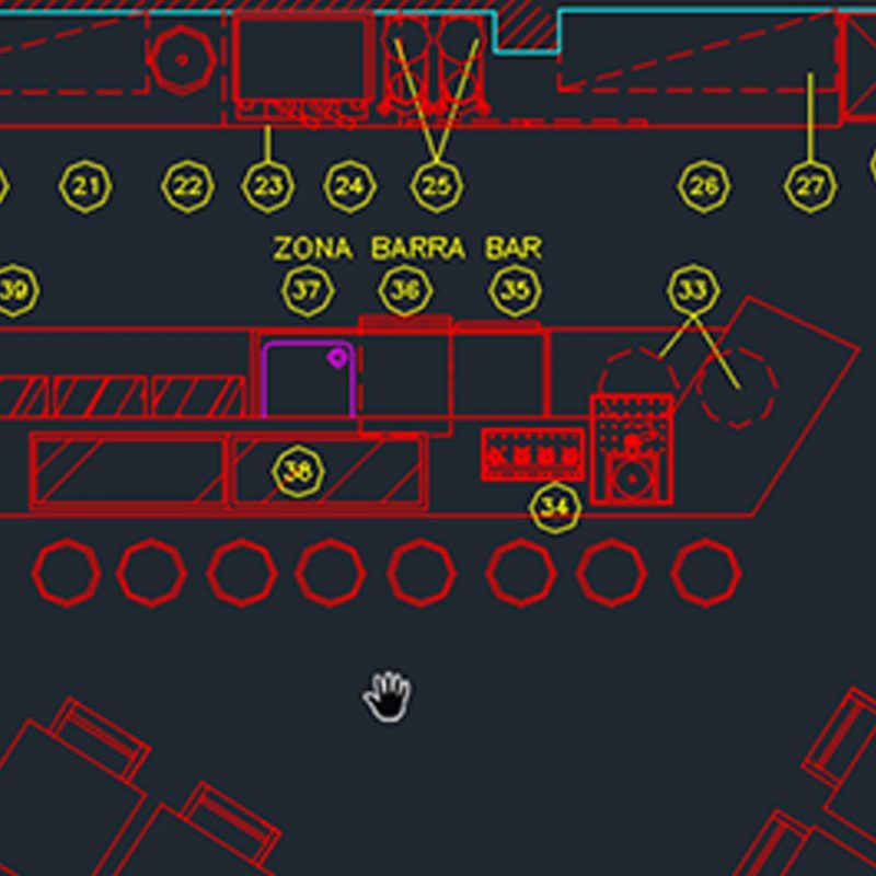 Urban Coffee Bar 2D DWG Plan for AutoCAD • Designs CAD