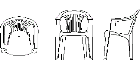 Plastic Chair 2D DWG Block for AutoCAD • Designs CAD
