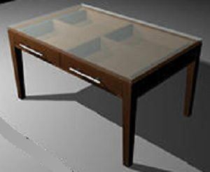 Glass Top Coffee Table with Drawers 3D MAX Model for 3D Studio Max