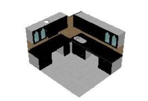 Modular Kitchen 3D DWG Model for AutoCAD