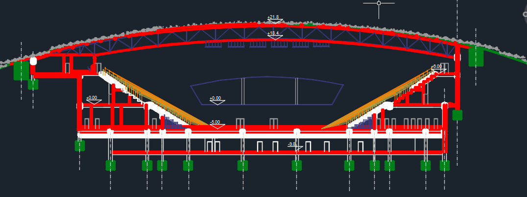 Stadium 2d Dwg Design Full Project For Autocad • Designs Cad