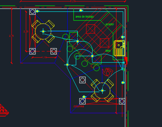 Coffee Shop 2D DWG Design Plan for AutoCAD • Designs CAD electrical plan and layout 