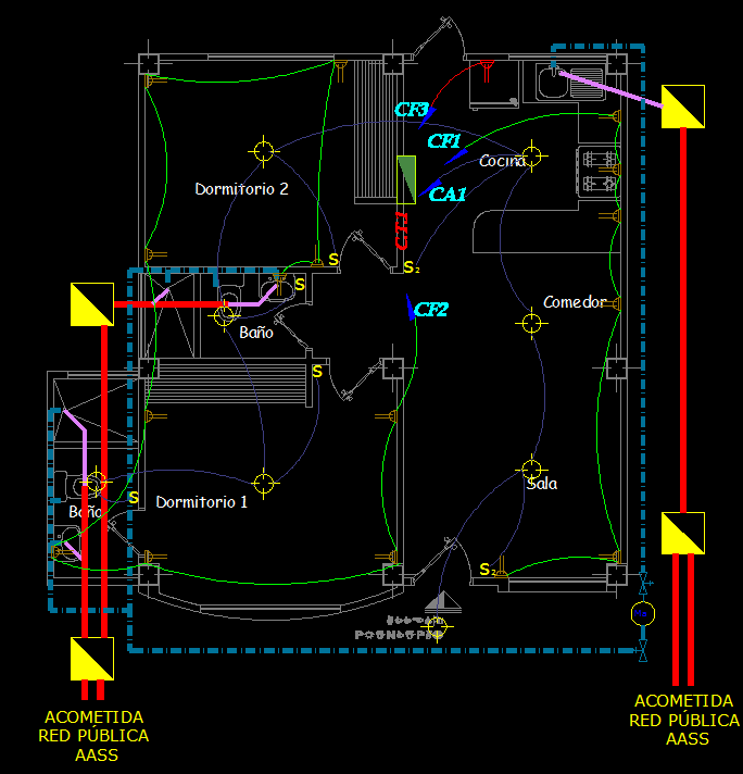 House Electrical Plan CAD Drawing Free Download DWG File