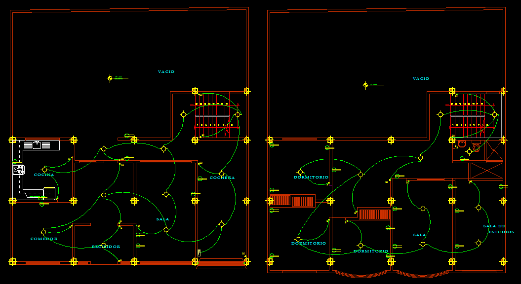 55+ House Electrical Layout Plan Dwg