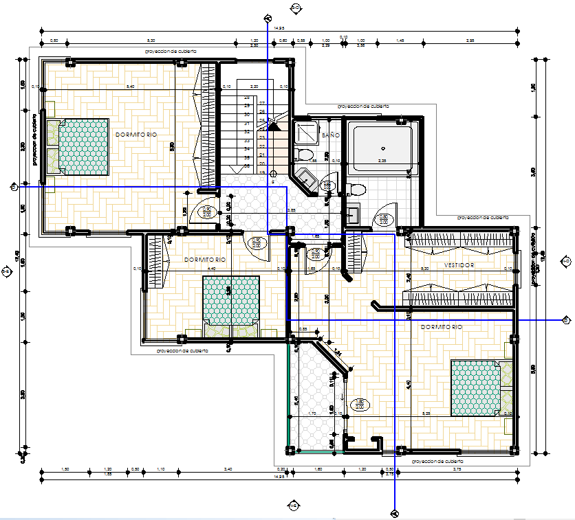 Modern Family House  2D  DWG Plan  for AutoCAD   Designs CAD 