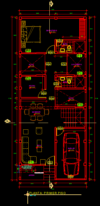 Two Story Modern  House  2D DWG Plan  for AutoCAD  Designs CAD 