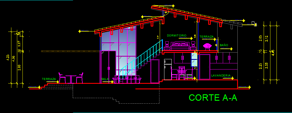 Two Story Small  House  2D DWG Plan  for AutoCAD   DesignsCAD
