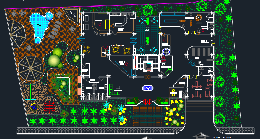 Apartment Building 7 Levels 2D DWG Design Plan for AutoCAD ... drawing an electrical plan 