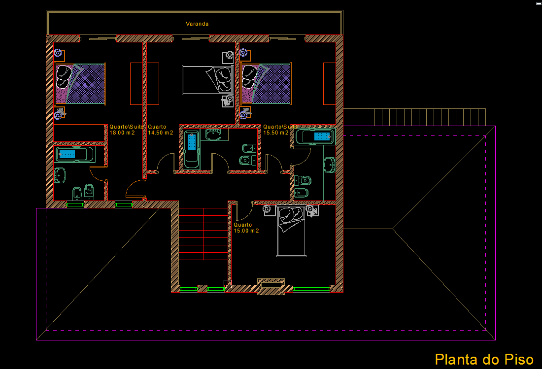 Small House with Garden 2D DWG Plan for AutoCAD • Designs CAD