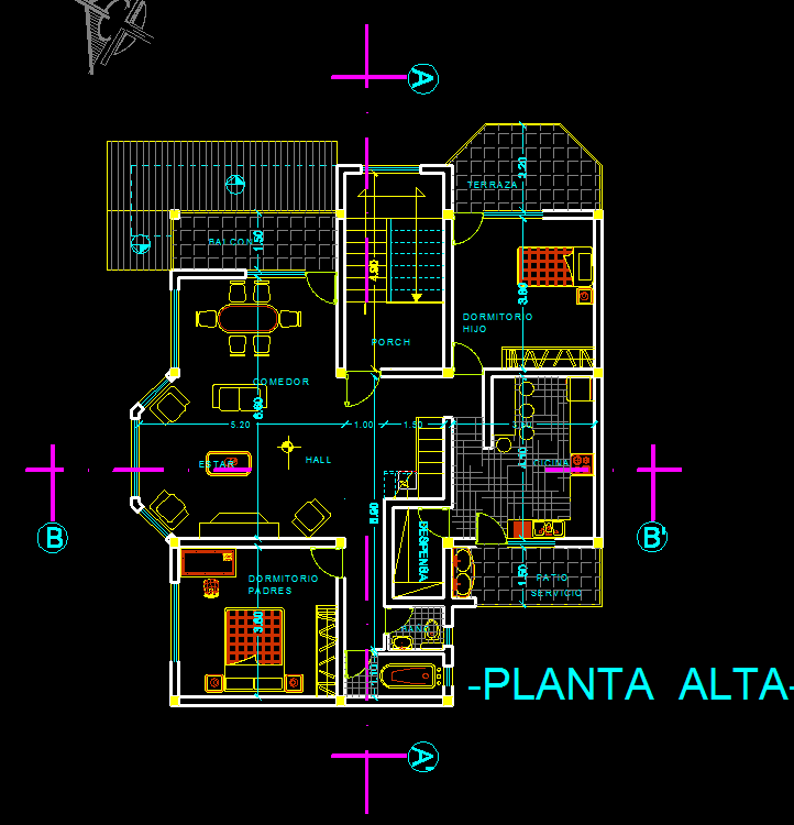 House First Floor Plan 2D 414