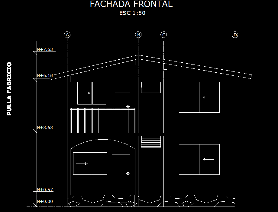2d Front Elevation Drawings