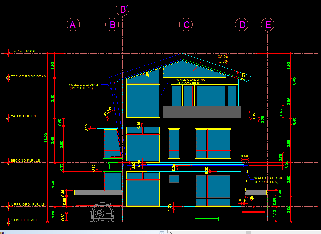 Modern House with Details 2D DWG Full Project for AutoCAD 