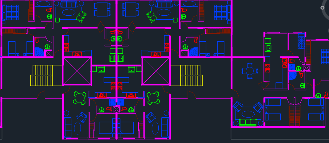 Hotel And Houses With Floor Plans 2D DWG Design Plan for ...