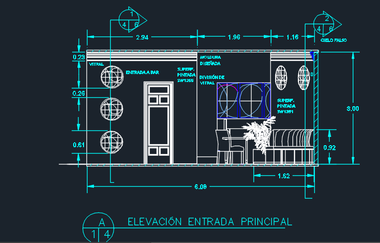Italian Restaurant With Floor Plans 2D DWG Design Section for AutoCAD